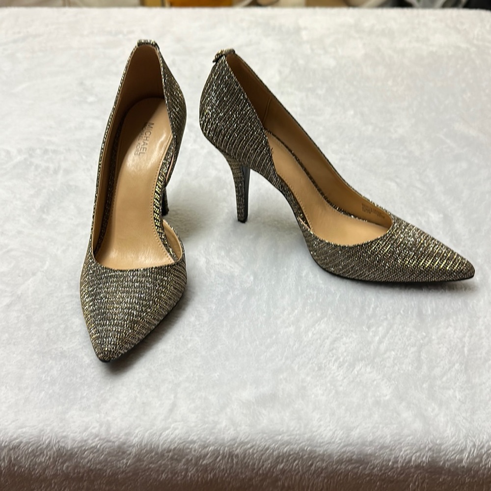 Michael Kors  Nathalie High Pumps - Metallic Gold/Silver Mesh